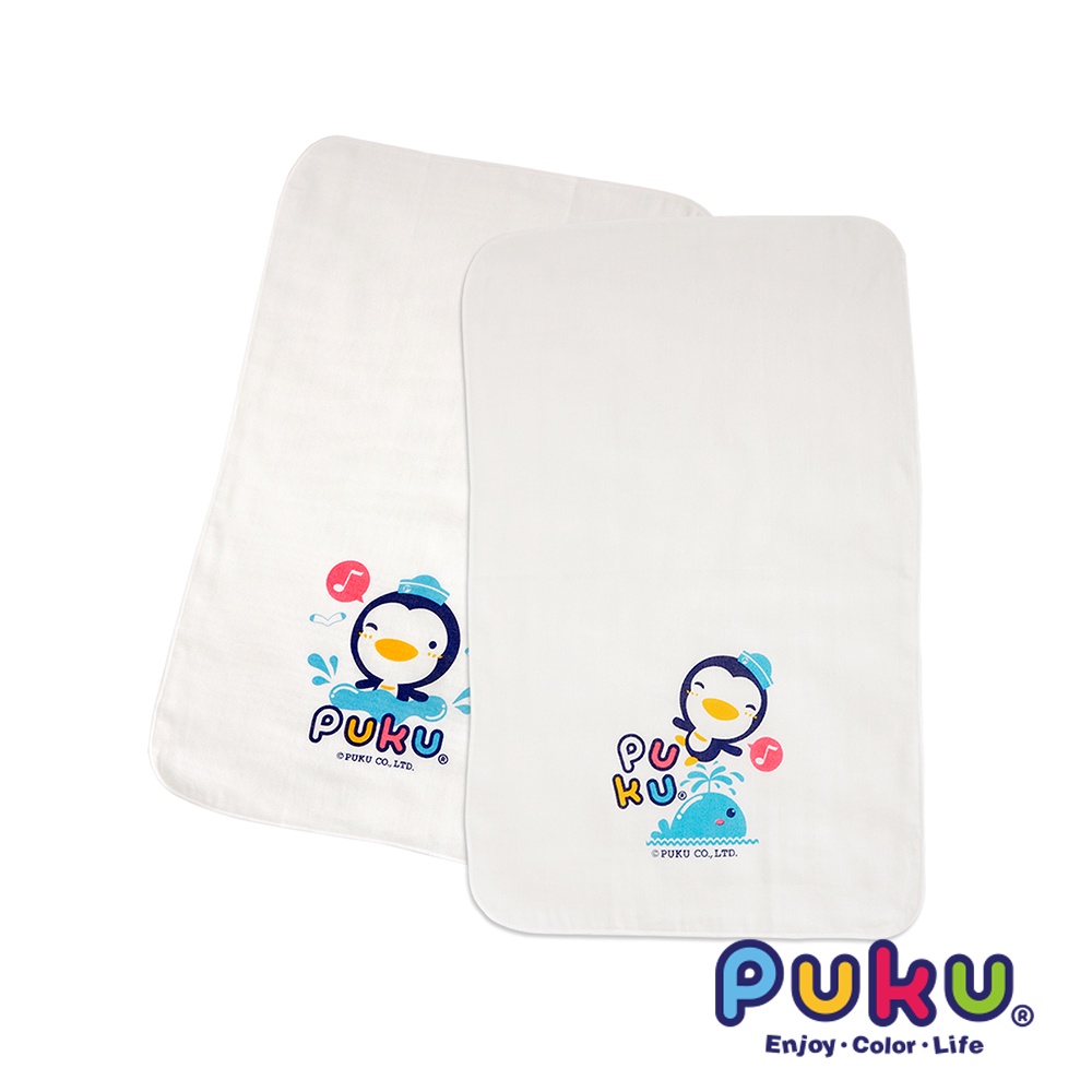 PUKU藍色企鵝 紗布澡巾(2入)-30*45cm