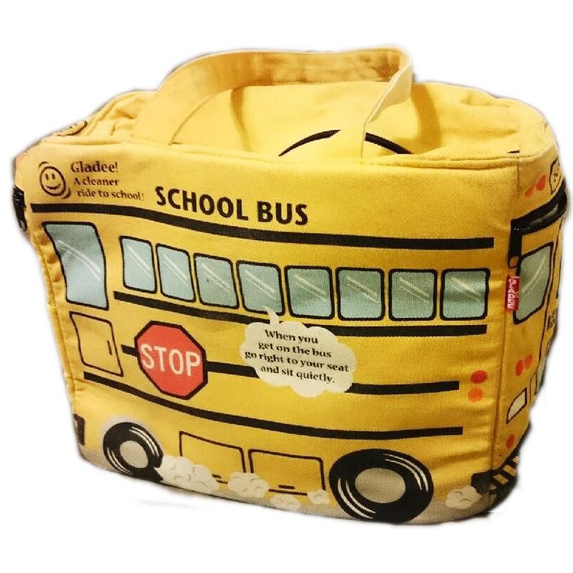 日本GLADEE公車巴士大媽媽包 側背包 大容量 黃巴士大包 短期旅行包