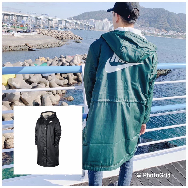 #韓國ABC Mart 購入 特殊軍綠配色 Nike大衣