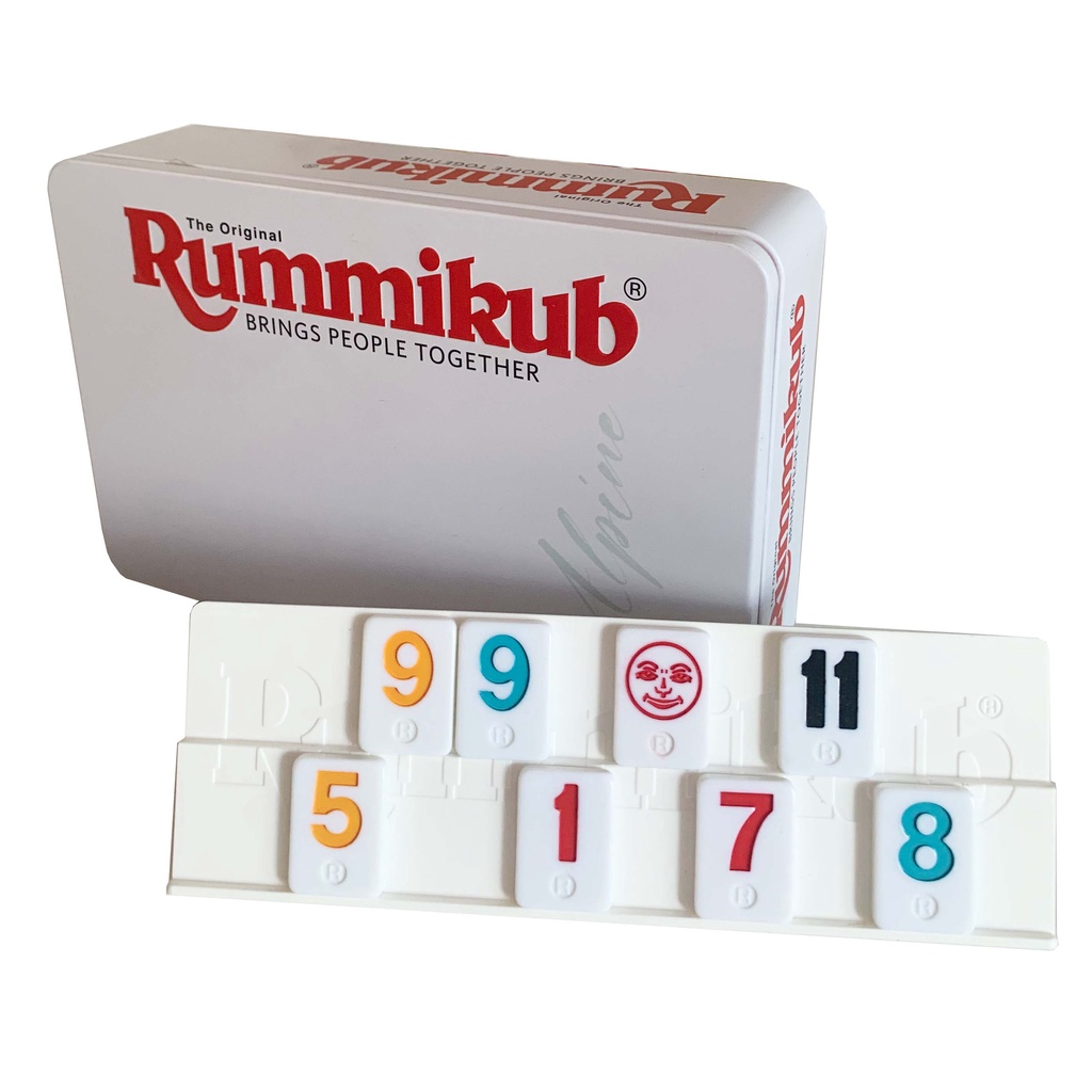 外盒小瑕疵 拉密數字牌 外出型鐵盒新版 以色列原裝 正版拉密桌遊 Rummikub Alpine