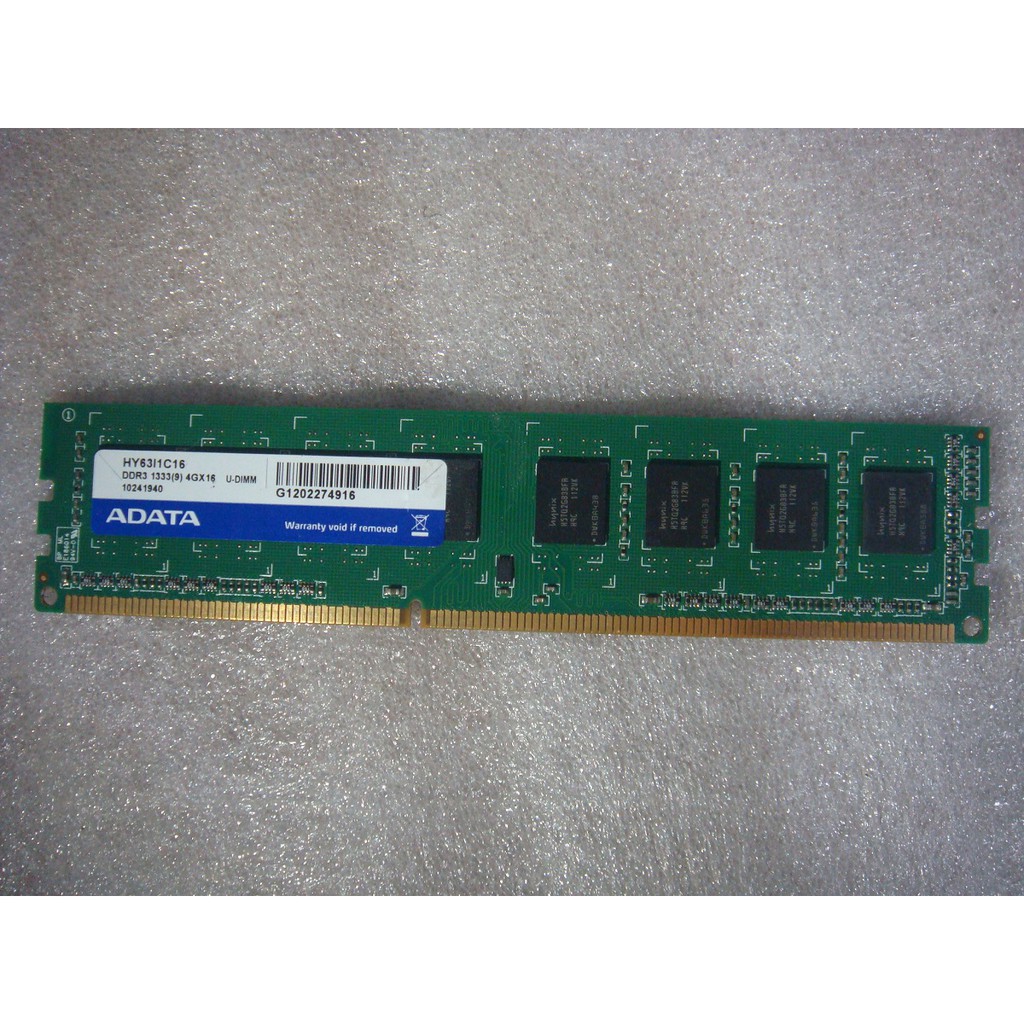 ADATA 威剛 DDR3-1333 4GB 雙面顆粒 良品記憶體