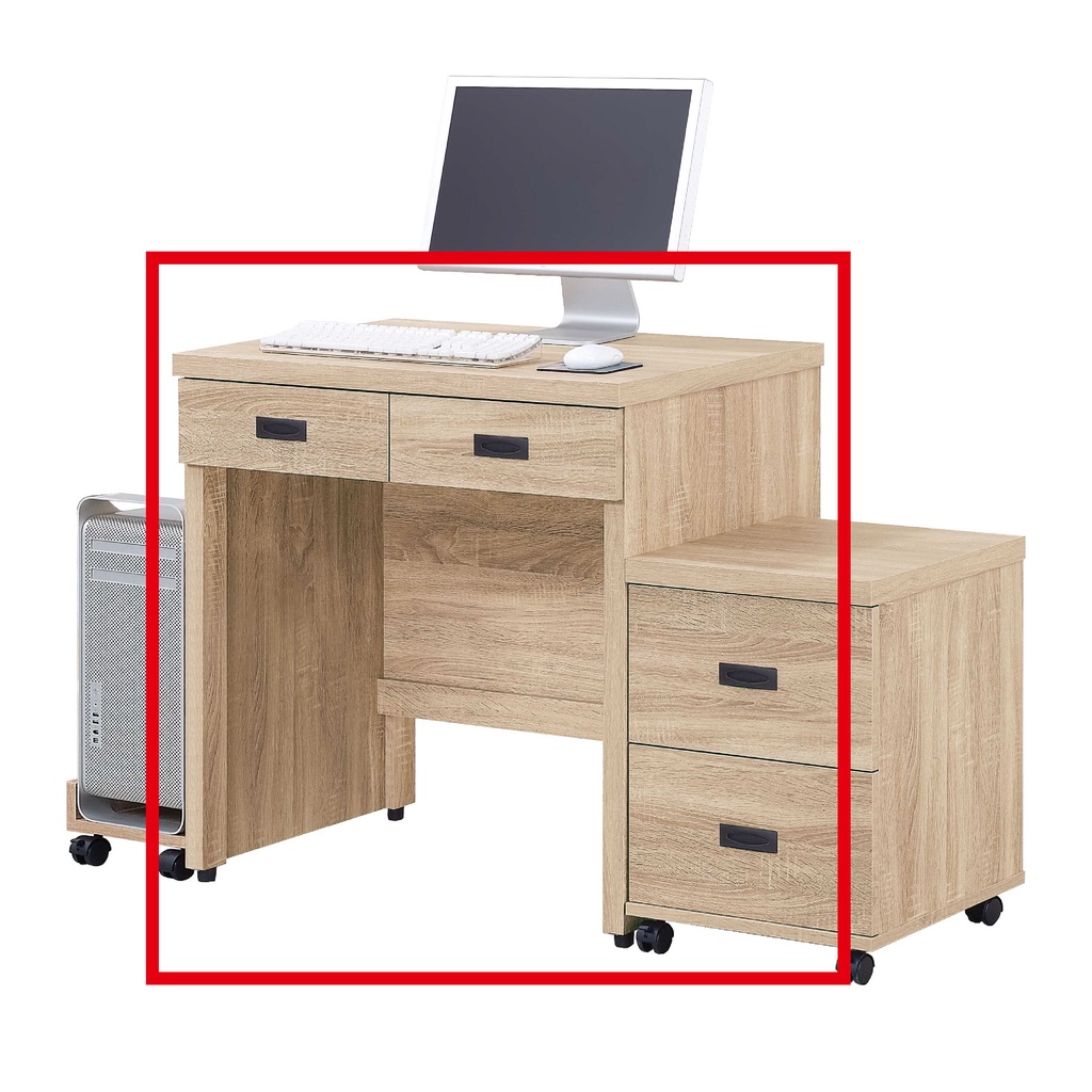 【80cm電腦桌-C233-05】工作桌 辦公桌 學生書桌 主管桌 書櫃型書桌【金滿屋】