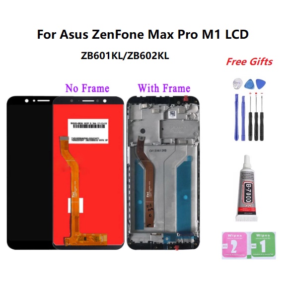 原裝 LCD 帶框架適用於華碩 ZenFone Max Pro M1 ZB601KL ZB602KL X00TD X00