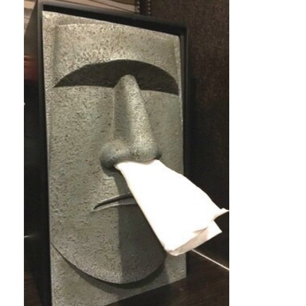 美國進口 Tiki moai 摩艾巨石像 抽取衛生紙盒 復活島 流鼻涕 紙巾 石像 面紙盒 創意
