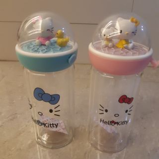 KITTY雙層玻璃杯 水壺 水杯 玻璃罐 玻璃瓶