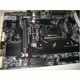 JULE 3C會社-技嘉 H110M-DS2 DDR3 主機板 + Intel i3 6100 CPU 雙核 含風扇