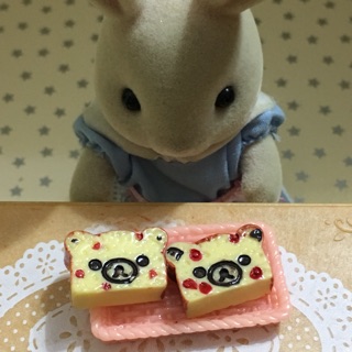 森林家族 黏土人🥞小熊麵包/布丁狗蛋塔/蛋捲🥞乳酪2個價格娃娃屋食玩配件⭕️送透明袋見商品說明