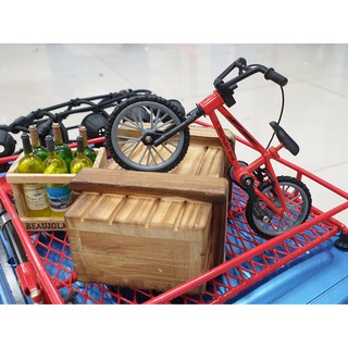 "I-RC" 1/10 攀巖車 模擬 自行車 腳踏車 車頂架裝飾件SCX10 JEEP 牧馬人 D90 TF2 CC