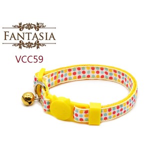 【VCC59】成貓安全項圈(S)繽紛圓點 安全插扣 防勒 貓項圈 鈴鐺 范特西亞 Fantasia