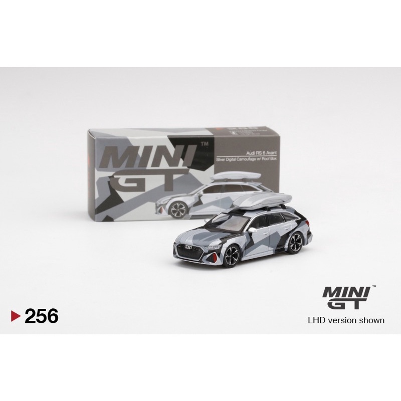 &lt;阿爾法&gt;MINI GT No.256 Audi RS6 Avant Silver Digital Camouflage