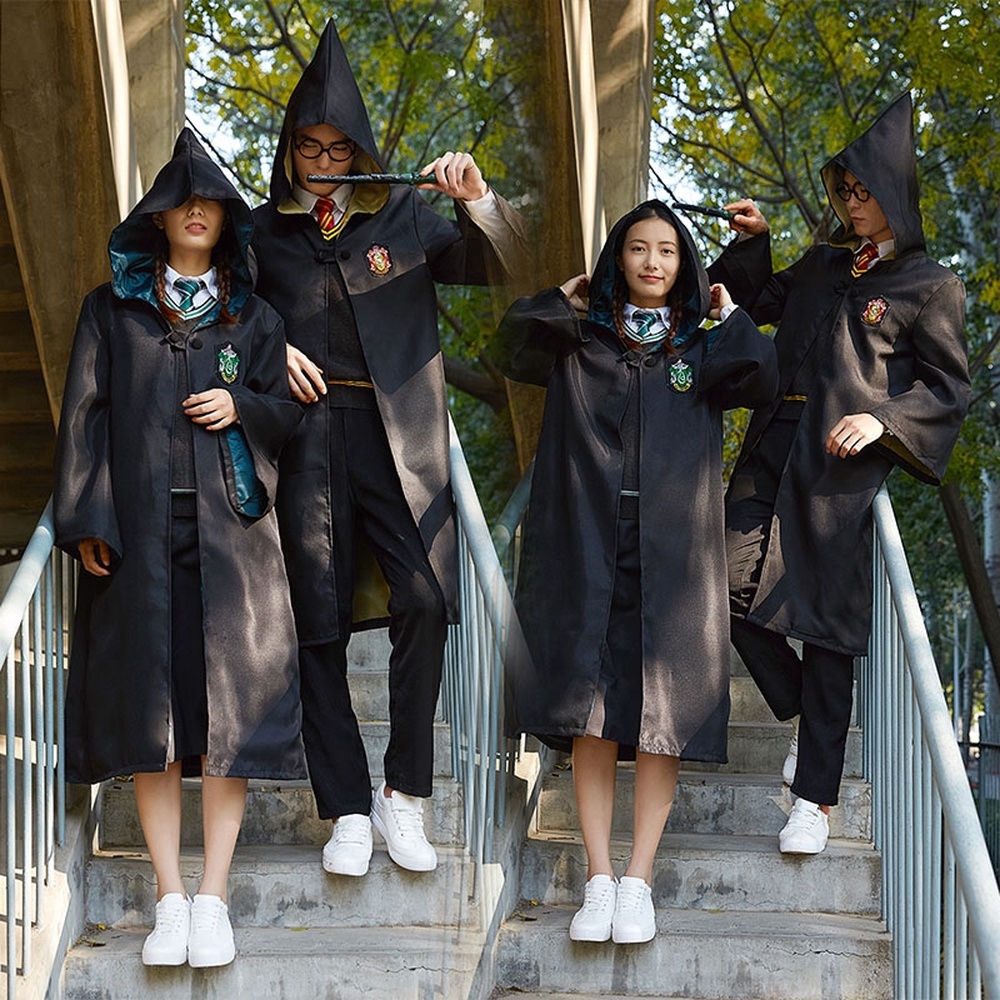 免費送領帶 哈利波特魔法袍披風全套格蘭芬多cosplay服裝衣服斯萊特林斗篷校服班服畢業服禮物生日禮物 蝦皮購物