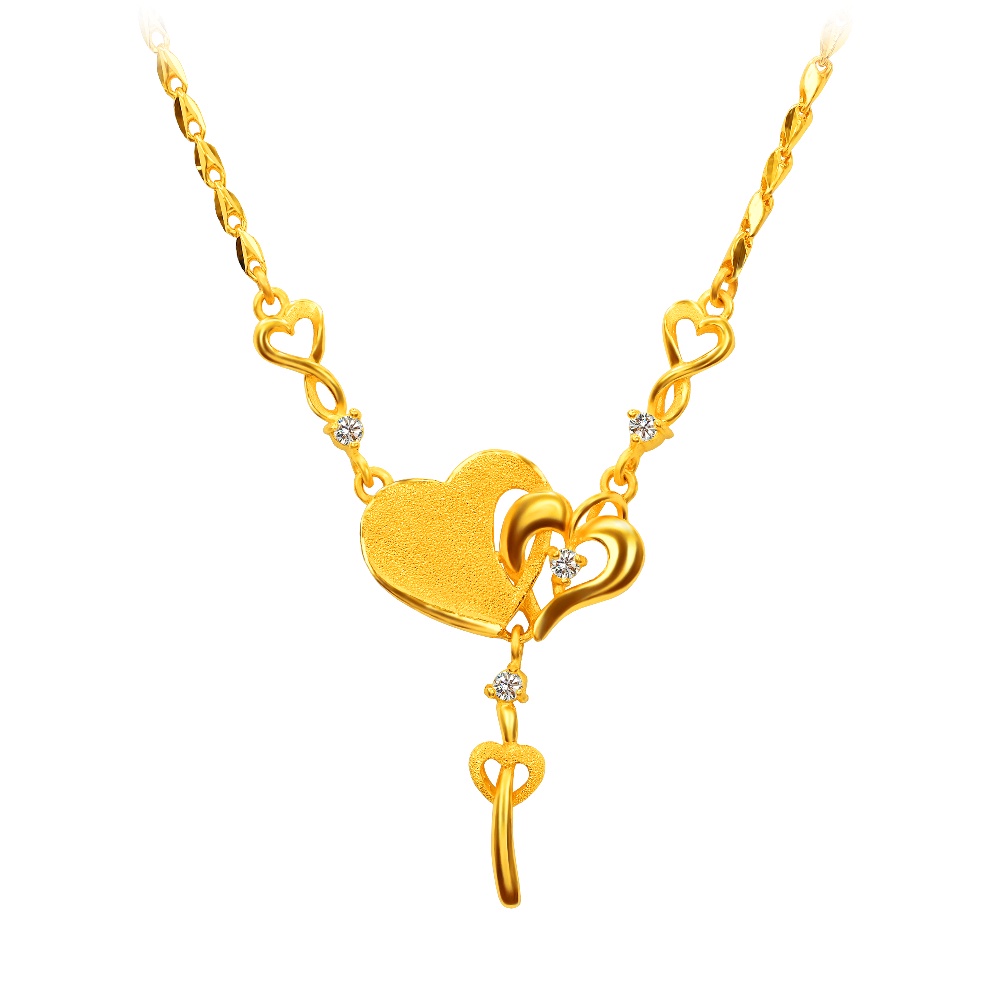 【元大珠寶】『愛相隨』黃金項鍊女款鎖骨鍊套鍊-純金99999國家標準4-0099