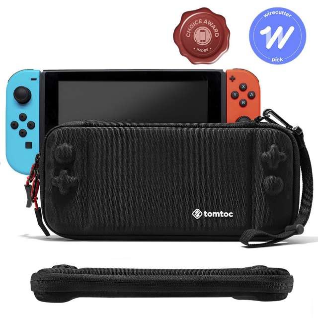 Tomtoc 玩家首選二代任天堂Nintendo switch保護收納旅行包 - 黑