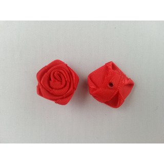 小洛縫紉用品-B75-.玫瑰花 紅色緞帶玫瑰花....DIY材料.手工藝材