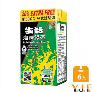 生活 泡沫綠茶300ml(6入/組)