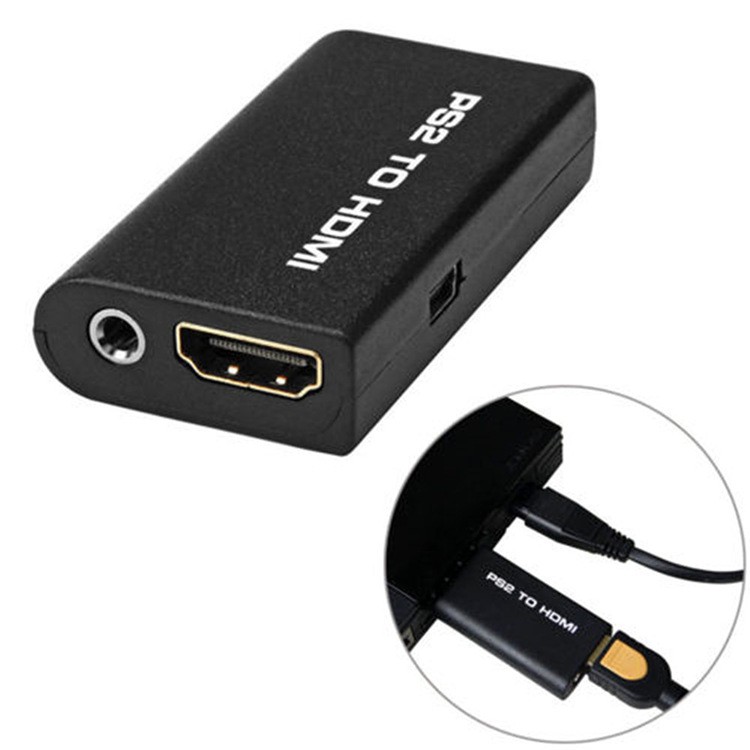 遊戲神器 Ps2轉hdmi Ps2游戲機連接電視高清線專用轉換頭帶音頻口 蝦皮購物