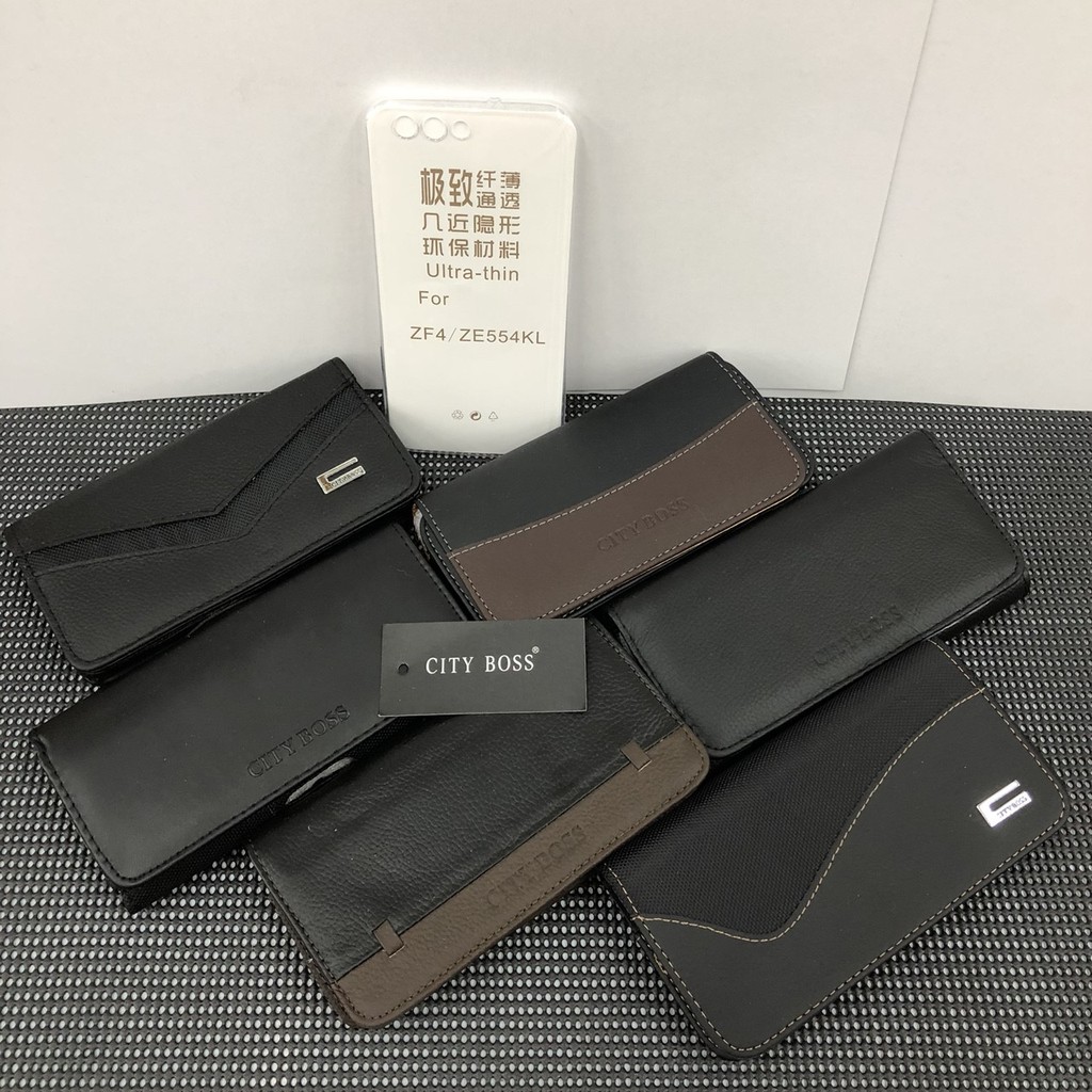 CityBoss ASUS Zenfone4 ZE554KL 腰掛 橫式 皮套 手機套 腰掛皮套 果凍套 BW64/88