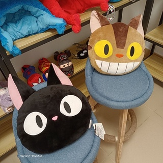 宮崎駿龍貓家族系列抱枕靠墊魔女小黑貓毛絨玩具 可愛卡通龍貓 豆豆龍娃 奇奇黑貓
