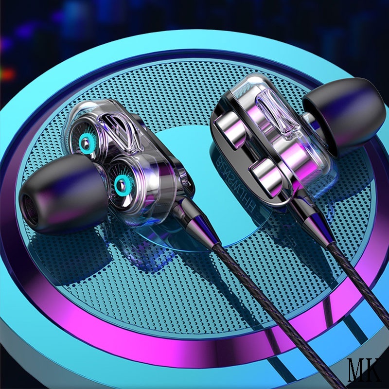 用於 MK Sports 的超低音立體聲入耳式耳機,帶 3.5 毫米插孔有線麥克風