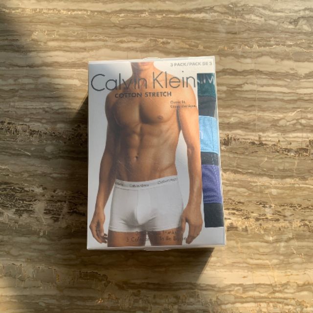 Calvin Klein CK男款內褲 四角內褲 合身款 三件組 黑色