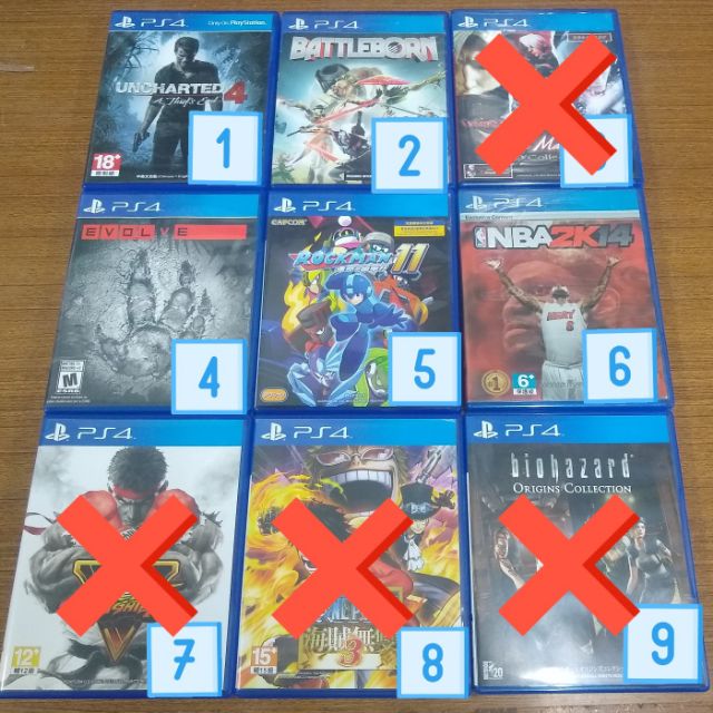 二手PS4遊戲片 惡靈古堡 海賊無雙3 NBA 洛克人 為戰而生 秘境探險4 惡靈進化