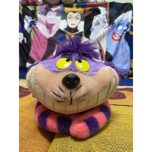 日本正版迪士尼絕版柴郡貓/笑笑貓/妙妙貓/說謊貓/愛麗絲夢遊仙境/稀有絕版紫色柴郡貓