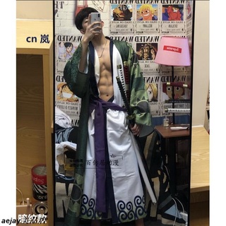客製化 海賊王 和之國 索隆 十郎浴衣 囉囉亞索隆和服 日式和風cosplay 角色扮演 航海王 Oaejay美品店