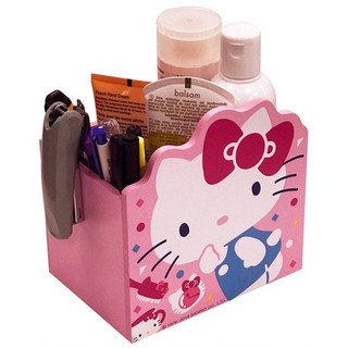 限時優惠《熊兔的店 》 正版授權 木製 Hello Kitty 收納小物盒 筆筒 KT-630084