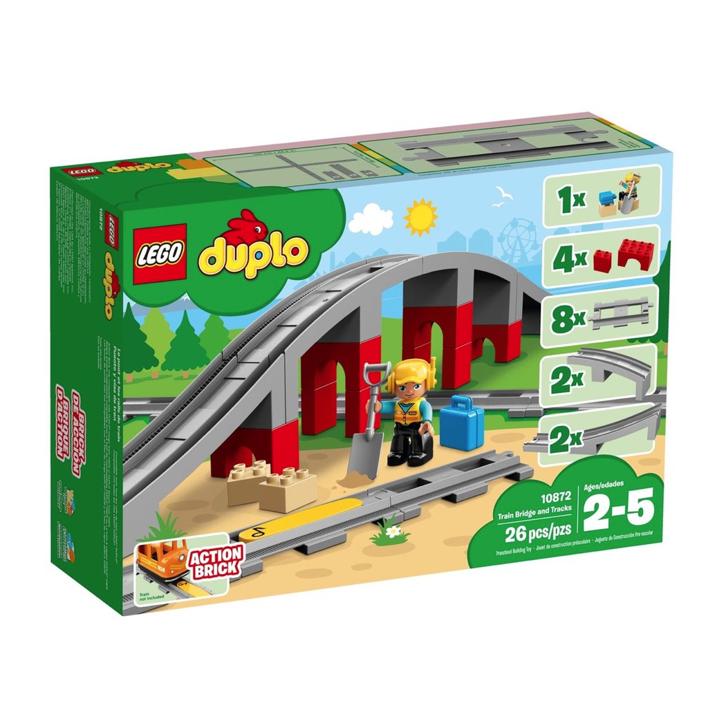 彩虹磚🌈  LEGO 10872 鐵路橋與鐵軌 Train Bridge and Tracks
