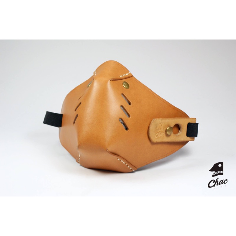 『EN安全帽』免運 Chac Leather 手工皮革口罩 騎士面罩 配件 純手工 騎士配件 口罩 皮革 職人 防空污