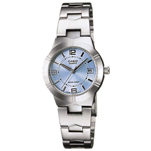 【CASIO】都會流行氣質腕錶-淺藍(LTP-1241D-2A)正版宏崑公司貨