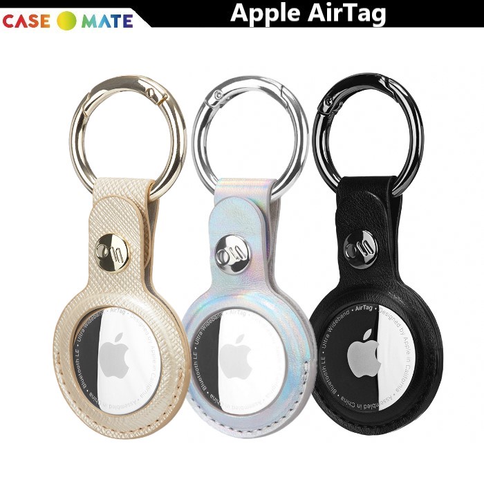 美國Case-Mate AirTag 專用耐水皮質吊飾鑰匙圈