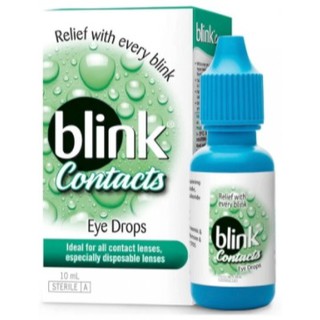 嬌生 冰藍 BLINK 高水分隱形眼鏡潤濕液10ML (單入)