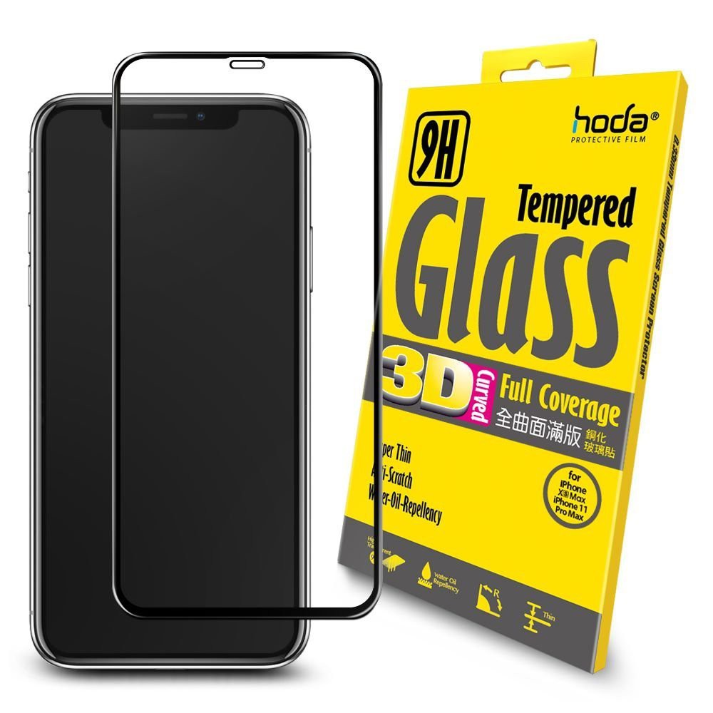 超 台灣公司貨 hoda iPhone11 6.1吋 3D全曲面隱形滿版9H鋼化玻璃保護貼 鋼化玻璃  抗刮疏油疏水
