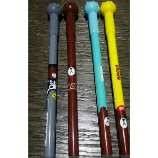 原子筆 LINE熊大 熊大造型筆 造型筆 中性筆 0.38 摩易可擦 易可擦 全針管中性筆 藍筆文具用品