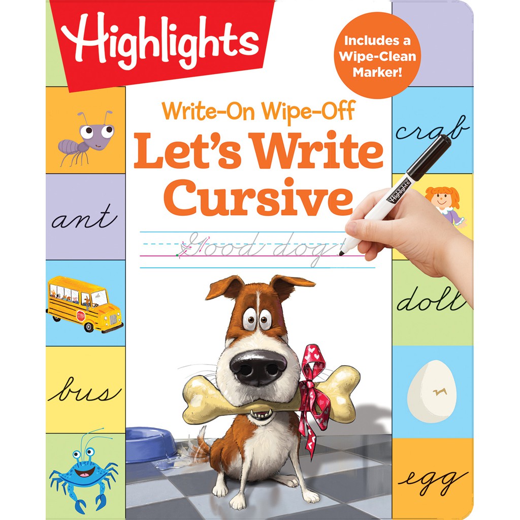 Write-On Wipe-Off Let's Write Cursive / Highlights Learning 文鶴書店 Crane Publishing