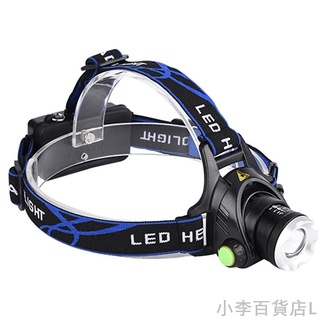 臺灣現貨 L2鋁合金頭燈防水LED強光伸縮變焦頭燈戶外感應釣魚充電頭燈 小李百貨店L