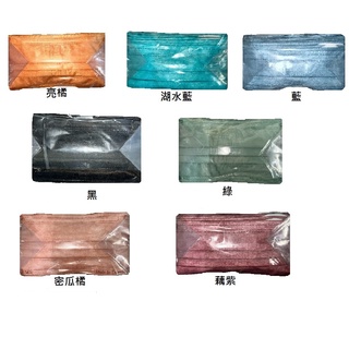 炫目滿版配色細耳帶醫療口罩平整雙鐵絲鼻樑條 臺灣製造國家隊大廠南六熔噴布 MD雙鋼印成人平面防護黑色醫用口罩