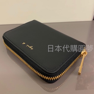 全新 agnes b 黑色 素面 牛皮 ㄇ型 拉鍊款 拉鏈 零錢包 零錢袋 鑰匙包 信用卡夾 名片夾 保證真品 正品
