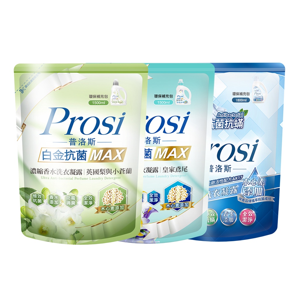 Prosi 普洛斯 香水濃縮洗衣凝露補充包1500ml(箱購組)【蝦皮團購】