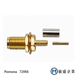 (敏盛企業) Pomona 72956 SMA 50 Ω 插孔 , 悶頭壓接
