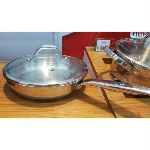 不鏽鋼平底鍋+鍋鏟+湯勺