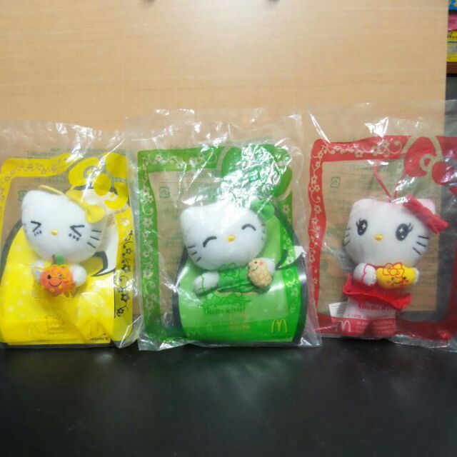 麥當勞公仔~麥當勞 新年hello kitty (吉利+好運+元寶),共3隻合售
