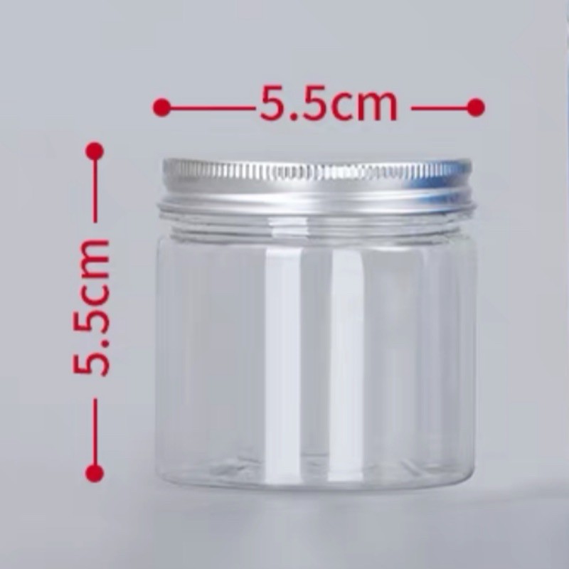 PET塑膠透明密封罐 鋁蓋 收納罐