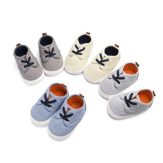 帆布嬰兒運動鞋新生兒男孩女孩幼兒軟底防滑嬰兒鞋