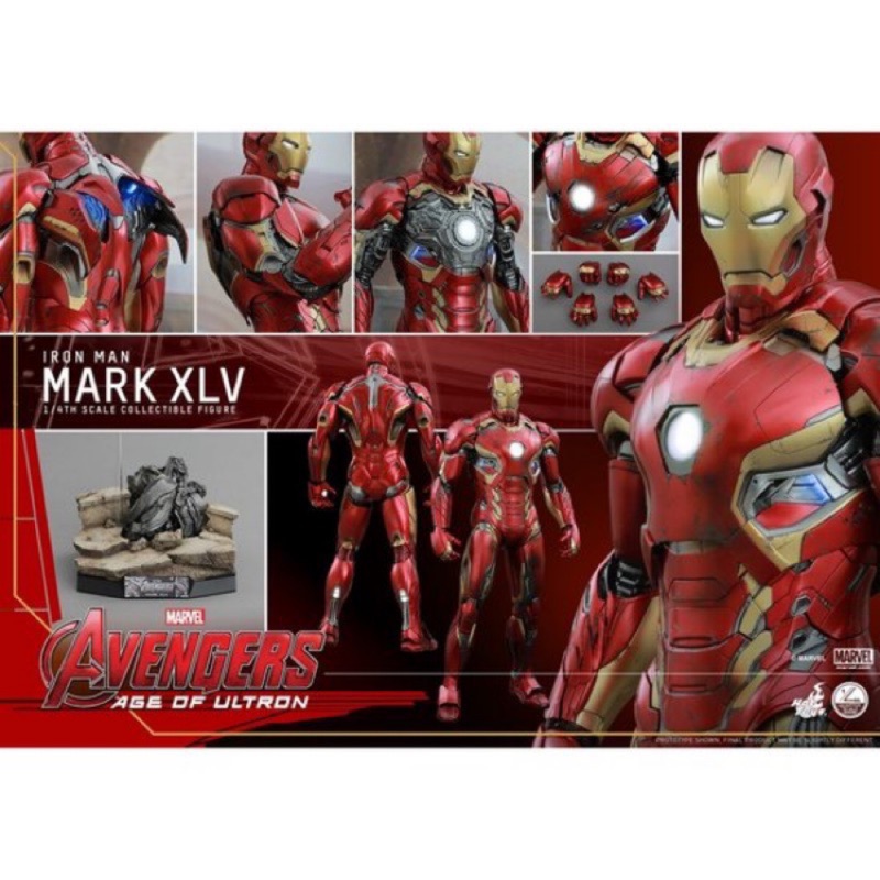 現貨Hot toys iron man 鋼鐵人 mark 45 1/4 香港會場版 全新