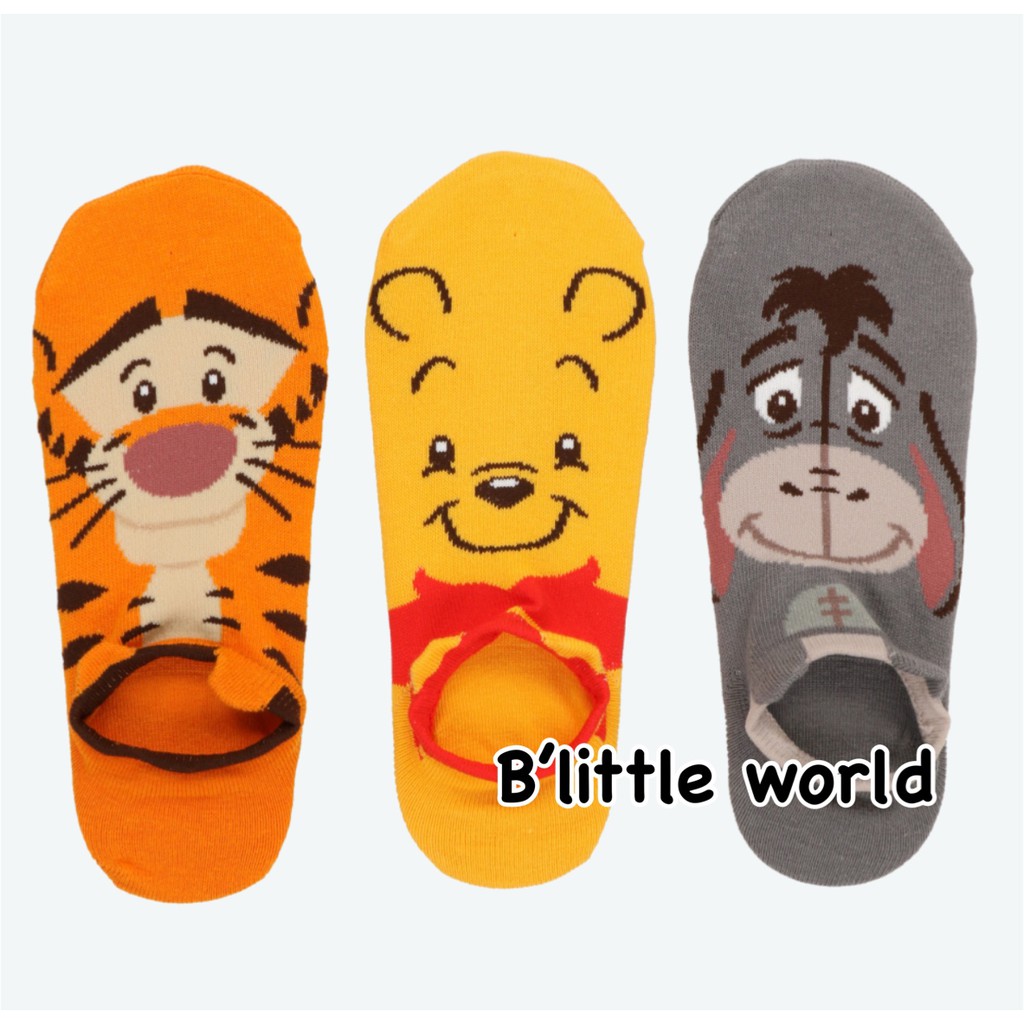 *B Little World*[現貨]東京迪士尼園區限定商品/小熊維尼好朋友日本製短襪三入組/22-25公分/東京連線