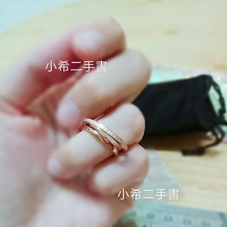 近全新【現貨】磨砂面戒指 光亮面戒指 贈絨布袋 玫瑰金戒指 鈦鋼戒指 防小人 尾戒 氣質優雅
