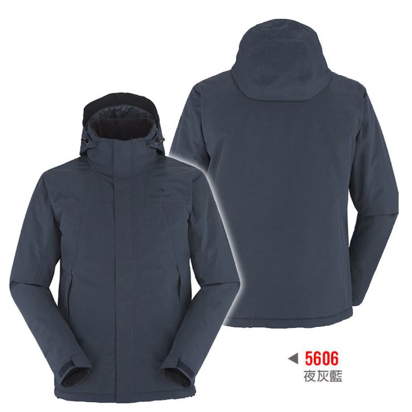零碼XL、M⏩#EiDER  5EIV3300-5606 男GTX防水透氣保暖連帽外套 夜灰藍