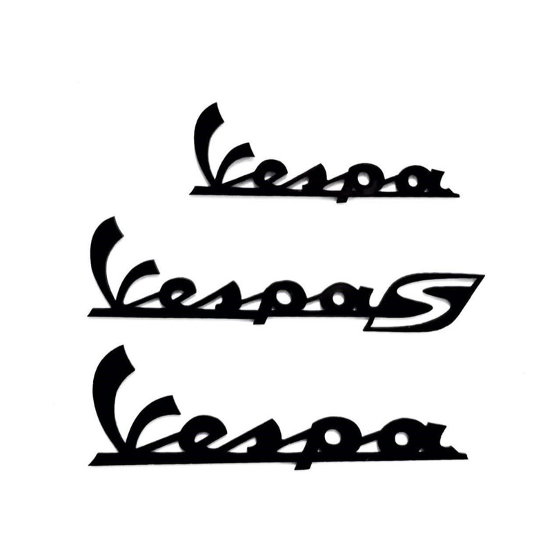 [ Morris Vespa ] S 車身 名牌 馬克 貼紙 黑化